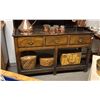 Image 4 : ANTIQUE SIDEBOARD 54" X 16" X 75" (CONTENTS NOT INCLUDED)