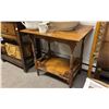 Image 3 : 2-TIER ANTIQUE END TABLE 28.5" X 20.5" X 29" (CONTENTS NOT INCLUDED)