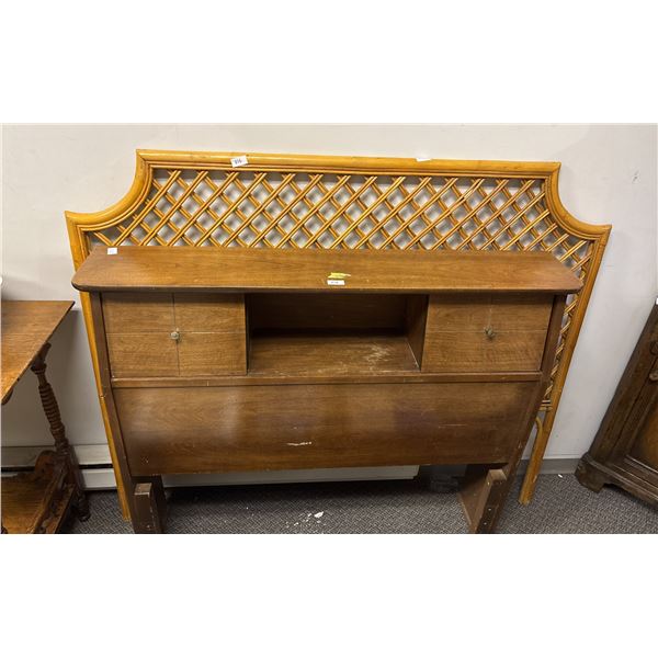 ANTIQUE SIDE BOARD & SINGLE SIZE HEADBOARD