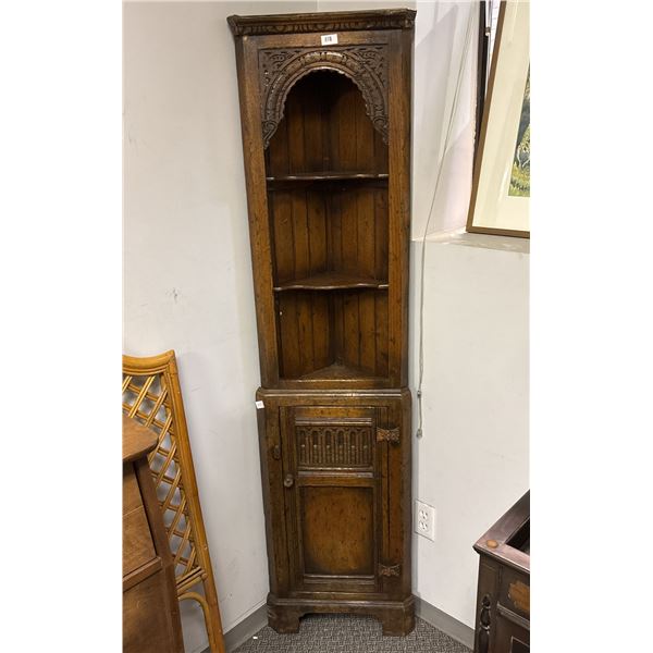 ANTIQUE CORNER CABINET 16" X 66"