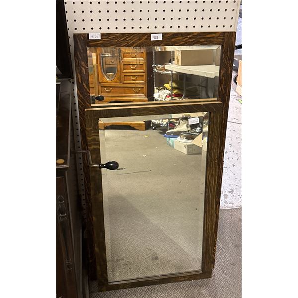 2 FRAMED BEVELED MIRRORS