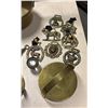 Image 2 : ASSORTED ANTIQUE BRASS ITEMS INCLUDING; POT, BRUSH, ORNAMENTS & MORE
