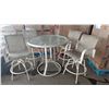 Image 1 : ROUND BAR HEIGHT PATIO TABLE WITH 4 SWIVEL PATIO BAR CHAIRS