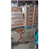 Image 1 : 5 TIER SHELVING UNIT (NO SHELVES) & SMALL ROUND END TABLE