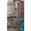Image 3 : 5 TIER SHELVING UNIT (NO SHELVES) & SMALL ROUND END TABLE