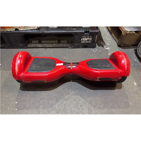 RED HOVERBOARD *NO POWER CORD/WORKING CONDITION UNKNOWN*