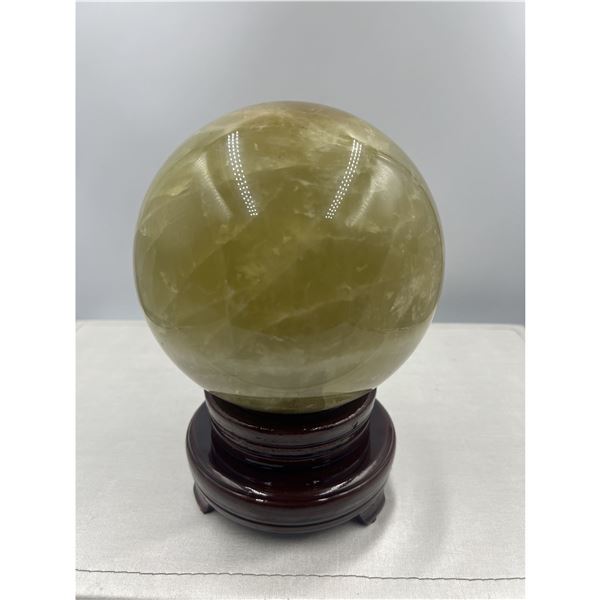 19 INCH CIRCUMFERENCE NATURAL CITRINE SPHERE FROM BRAZIL