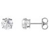 Image 1 : 3.0 cttw Custom Created Diamond stud Earrings in 14kt White Gold