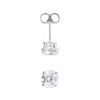Image 1 : 3.0 cttw Custom Created Diamond stud Earrings in 14kt White Gold