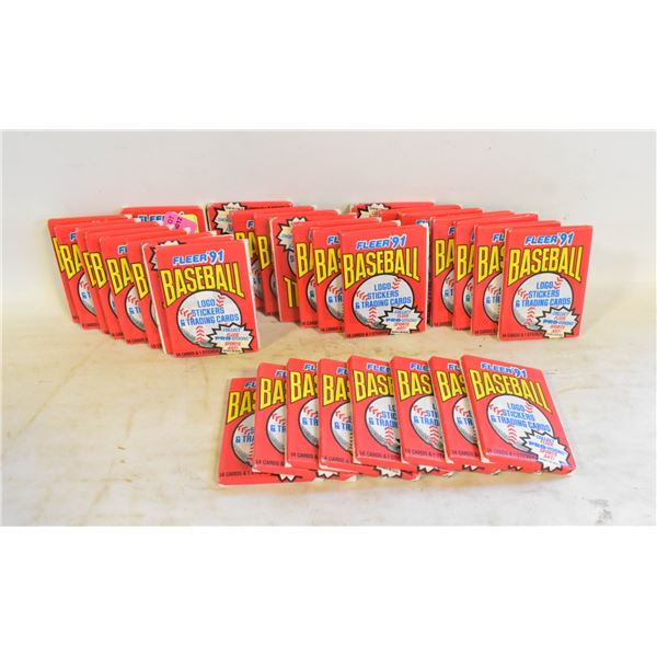 (31) LOOSE PACKS OF 1991 FLEER
