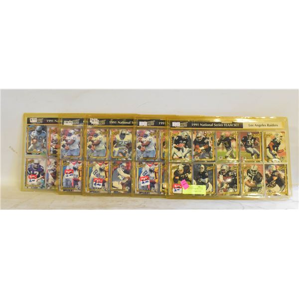 SET OF (5) 1991 NATIONAL NFL TEAM