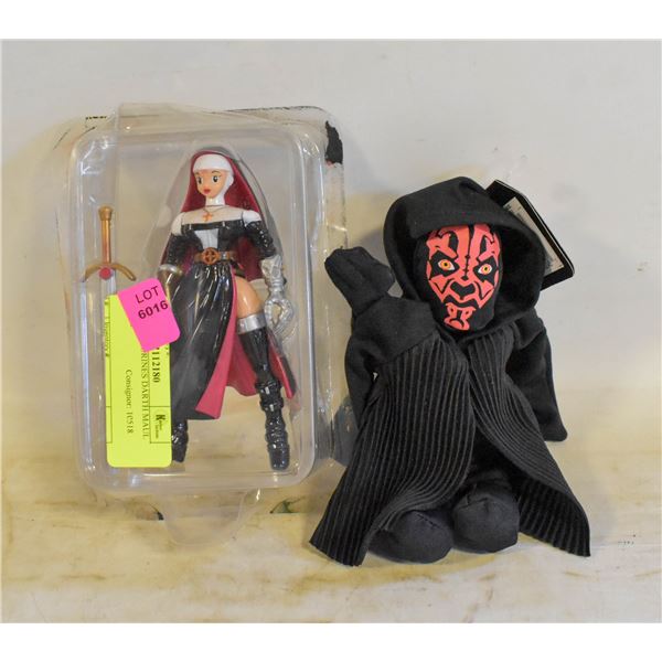 (2) LOOSE FIGURINES DARTH MAUL & ANIME
