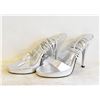 Image 1 : NEW WERNER SILVER STRAPPED LADIES SHOES SZ 7