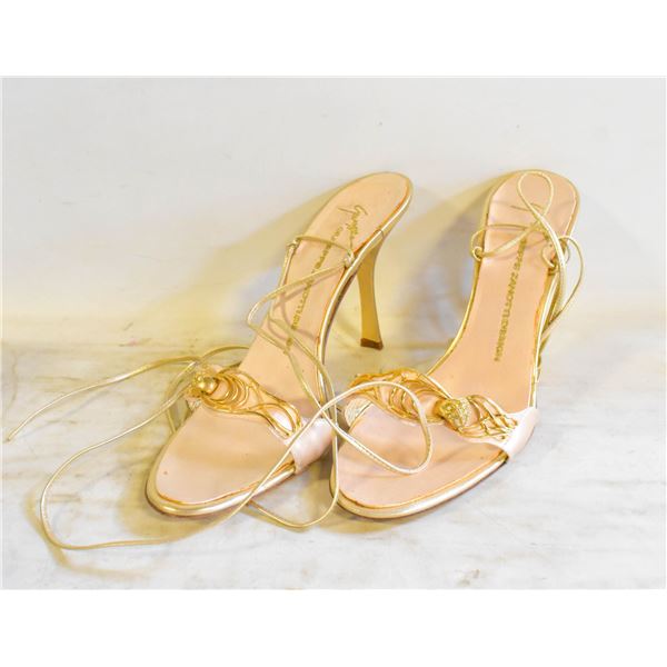 NEW ZANITTIE DESIGN GOLD PINK SHOES SZ 8.5