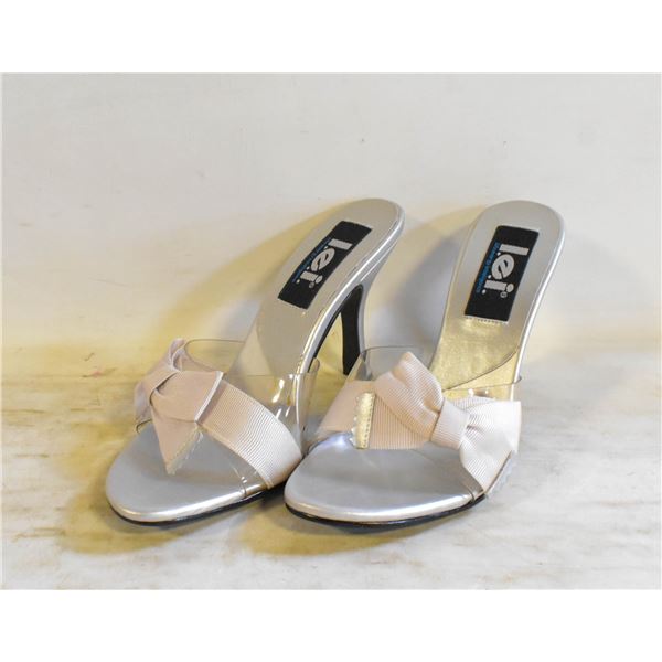 NEW LEI CACHETTE LADIES SHOES SILVER SZ 8