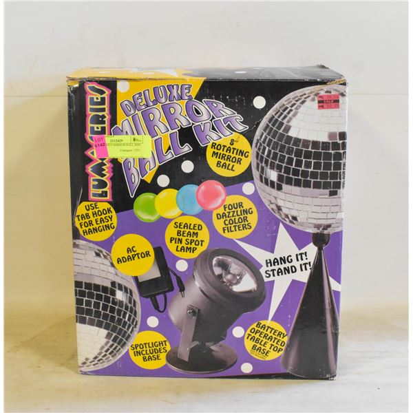 DELUXE DISCO MIRROR BALL AND LIGHT SET