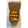 Image 1 : WICKER PICNIC BASKET MADE IN THE PEOPLES