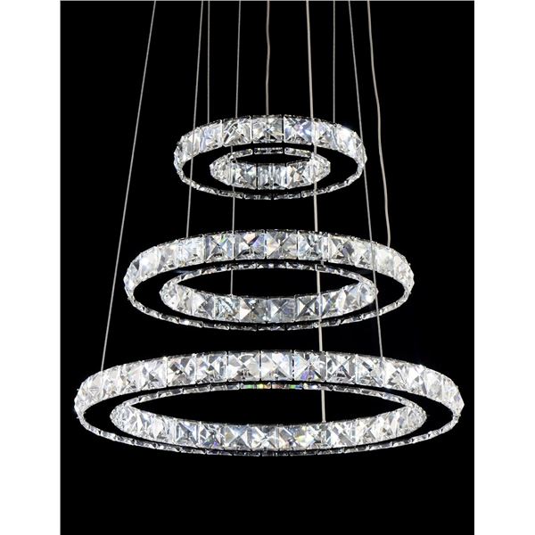 BRAND NEW MODERN CRYSTAL CHANDELIER LIGHTING 3RING