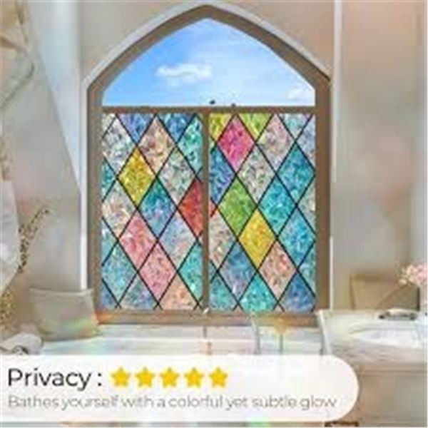 NEW COAVAS STAINED GLASS WINDOW FILM RAINBOW FILM