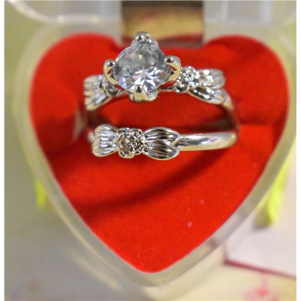 2PCS/SET RING SET SZ 7