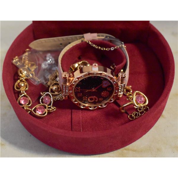 NEW 6PCS WOMEN'S WATCH BRACELET NECKLACE