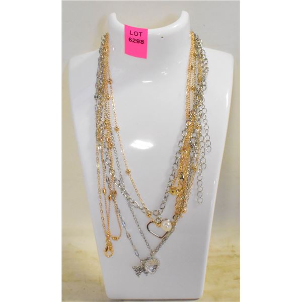 JEWELRY DISPLAY NECKLACE STAND WITH 7 NECKLACES