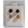 Image 1 : #61- NATURAL AKOYA PEARL STUD EARRINGS 2 SET
