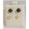 Image 1 : #58- NATURAL AKOYA PEARL STUD EARRINGS 2 SET