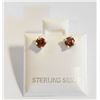Image 1 : #115-NATURAL RHODOLITE GARNET STUD EARRINGS