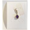 Image 1 : #133- NATURAL AMETHYST & CZ PENDANT