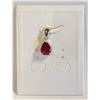 Image 1 : #165-NATURAL RED RUBY & CZ PENDANT