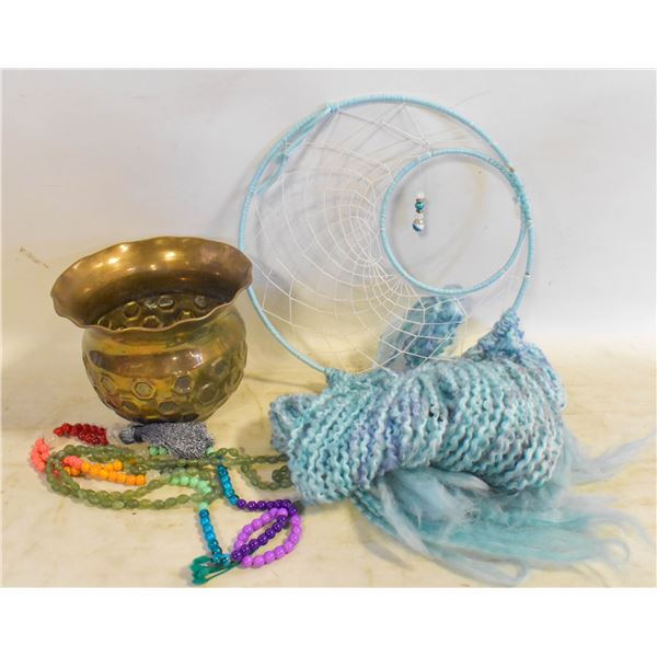 HANDMADE DREAM CATCHER WITH GENUINE