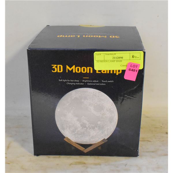 3D MOON LAMP BNIB