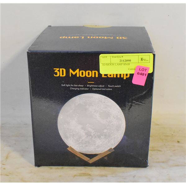 3D MOON LAMP BNIB