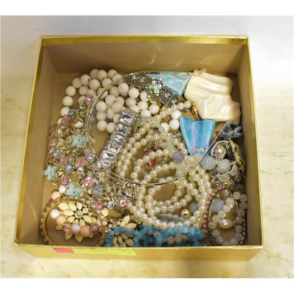 BOX FULL OF ESTATE JEWELRY-ESTATE