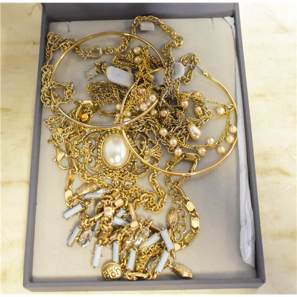 BOX FULL OF ESTATE JEWELRY-ESTATE