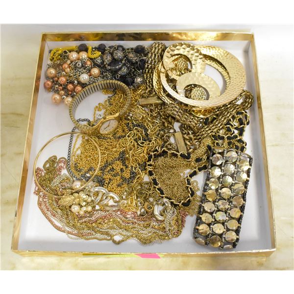 BOX FULL OF ESTATE JEWELRY-ESTATE