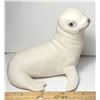Image 1 : 14)  WHITE PROCELAIN BISQUE FIRED SEAL PUP
