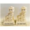 Image 1 : SET OF TWO GET WELL FIGURINES