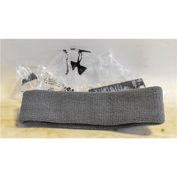 NEW UNDER ARMOR GREY HEADBAND REPACKED