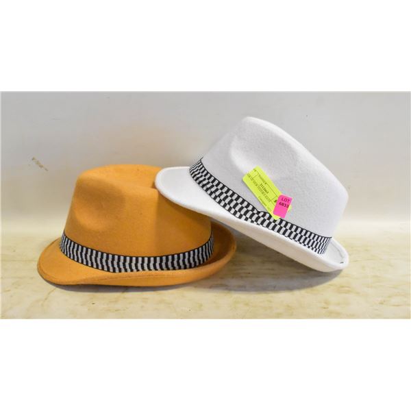 PAIR OF NEW FEDORA HATS