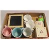 Image 1 : MUGS, HAND PAINTED BOXES