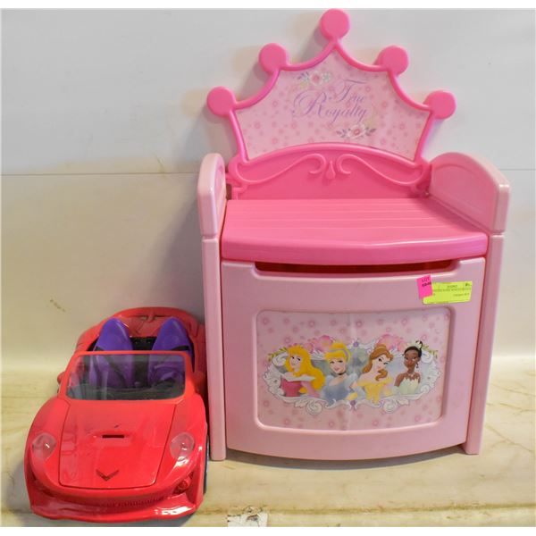 PRINCESS STOOL WITH STORAGE & CAR