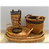 Image 1 : 5 WICKER TRAYS & BASKETS