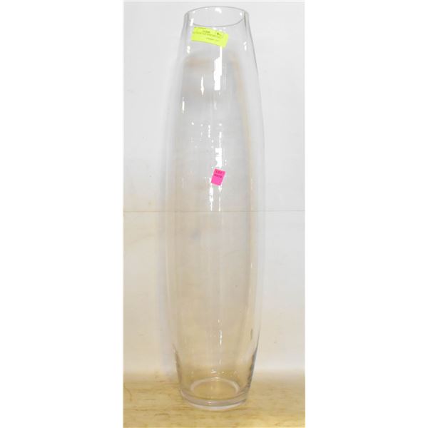 TALL CLEAR VASE 28 INCHES TALL