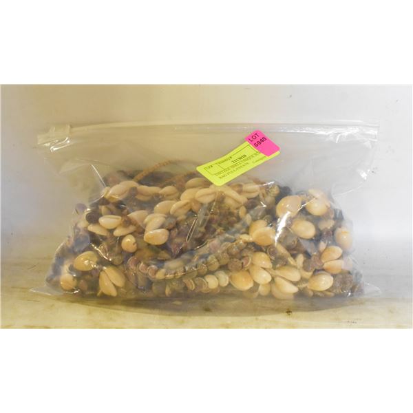 VINTAGE SHELL UNIQUE JEWELRY BAG FULL-ESTATE