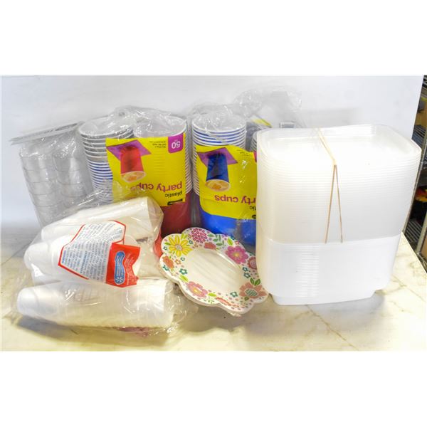 DISPOSABLE ITEMS - SOLO CUPS/CONTAINERS & MORE