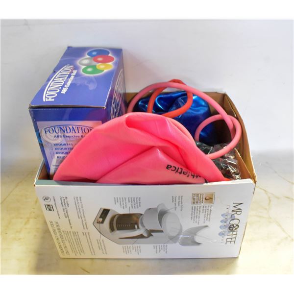 3 EXERCISE BALLS & BANDS
