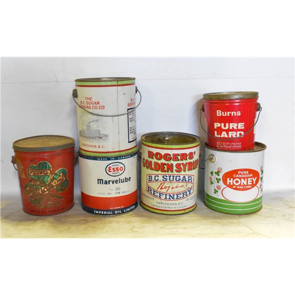 ANTIQUE TINS ALL TOGETHER-ESTATE