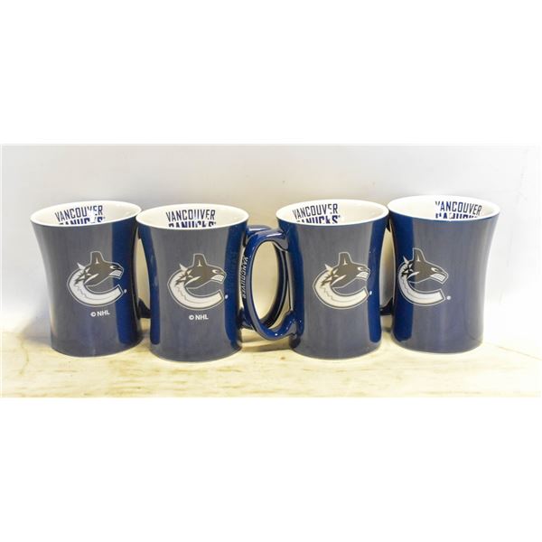 4 AUTHENTIC VANCOUVER CANUCKS MUGS